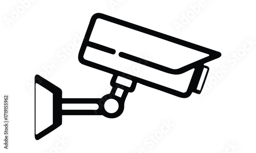 CCTV Security Camera Icon – Surveillance Monitoring Vector Illustration