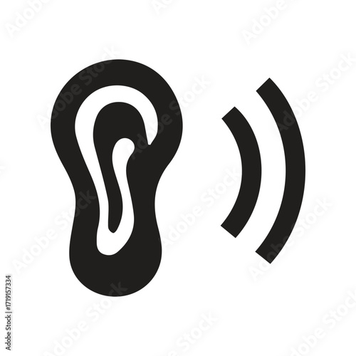 Modern ear logo representing clear communication and enhanced auditory function