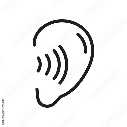 Shielded ear logo representing hearing protection and noise safety awareness