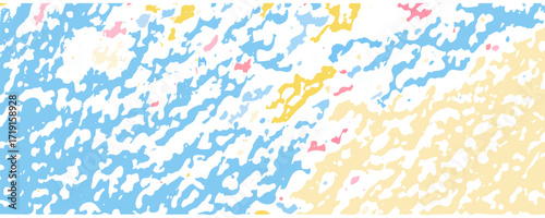 Pink yellow blue 2d pattern. Pastel sky with splashes of pastel-colored paint