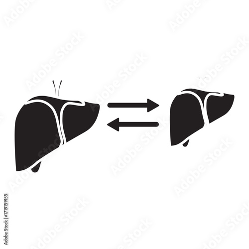 Liver Transplant Medical Glyph Icon