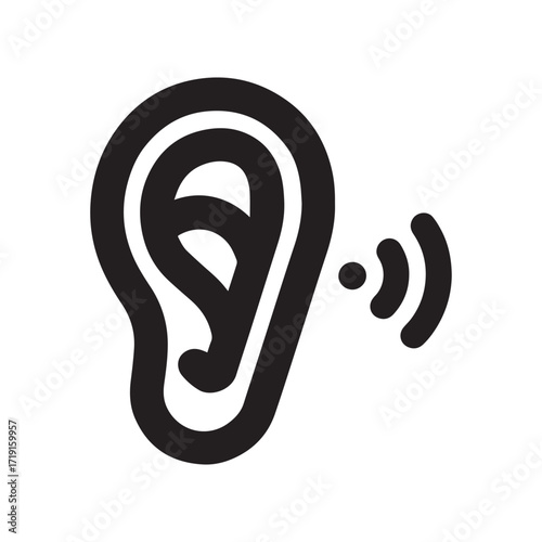 Fast response ear logo representing quick hearing reaction and alertness