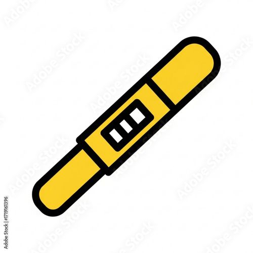 Vector art of yellow pregnancy test kit