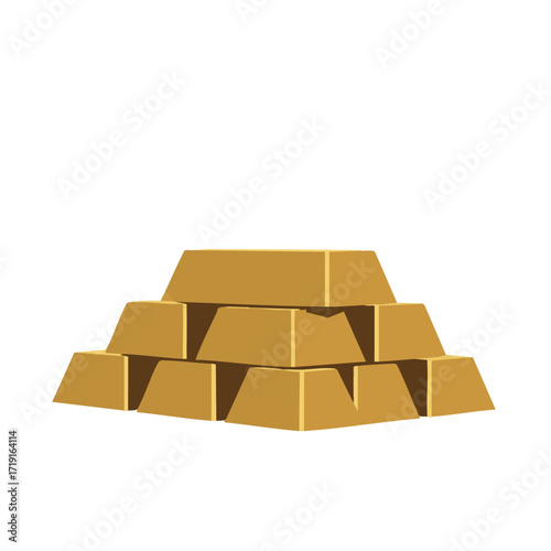 A stack of gleaming gold bars is meticulously arranged into a sturdy pyramid shape, symbolizing wealth, prosperity, and valuable investment.