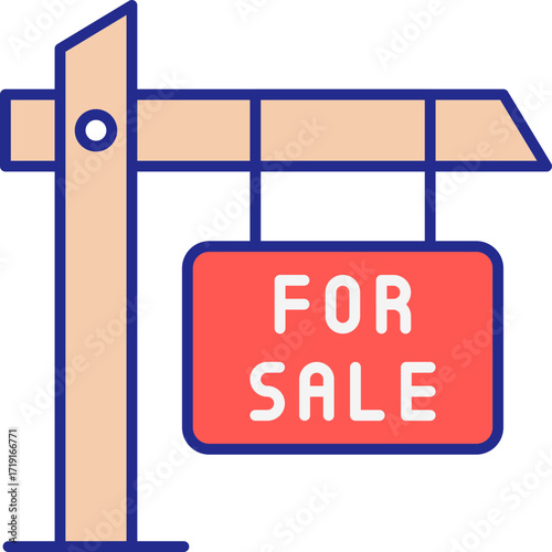 For Sale Sign Board Icon