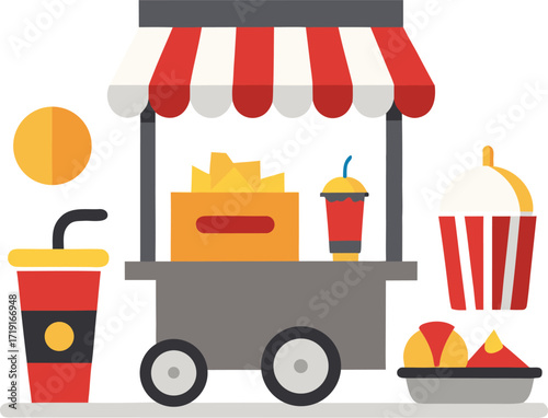 Concession stand with snacks and drinks