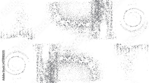 Black and white grunge background with scratched paper illustration. Distressed cardboard texture with vintage wrinkled paper overlay. 