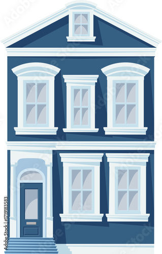 A manor house building mansion home hotel exterior illustration