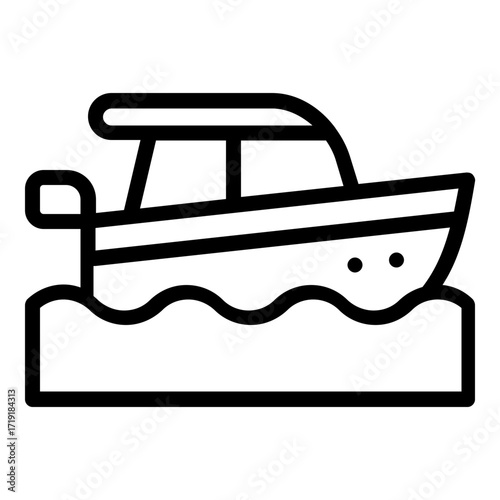speedboat icon line