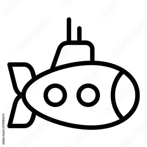 submarine icon line