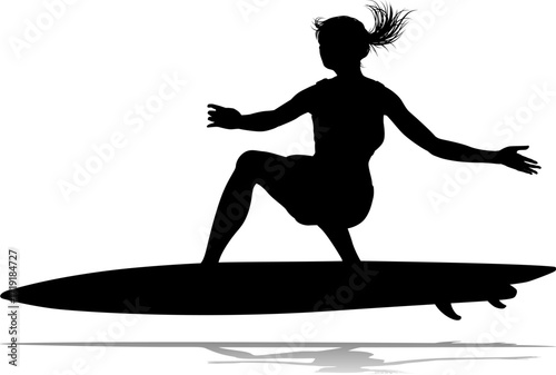 Photography Surfer surfboard boarding female surfer surfing silhouette outline