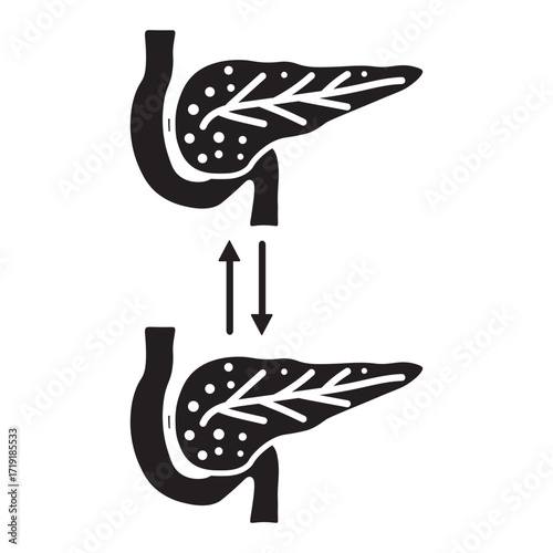 Pancreas Transplant glyph icon