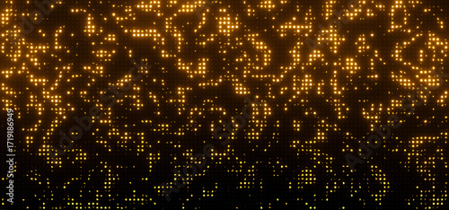 Festive Golden Lights Glittering Background for Christmas Celebrations