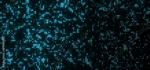 Bright Blue Christmas Lights Background for Festive Atmosphere Design