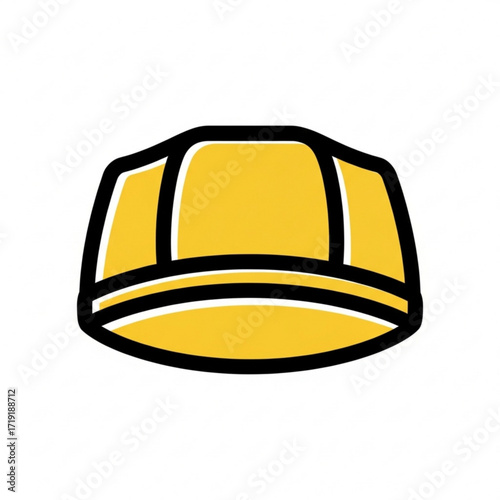 Vector art of yellow hard hat