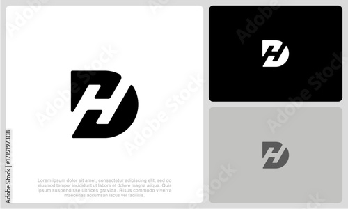 Letter DH Logo Template Design Vector Illustration	