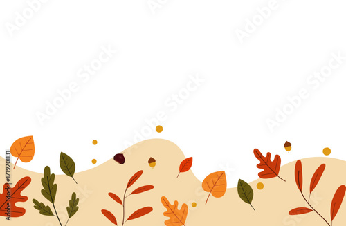 grafica, sfondo, autunno, foglie secche, 