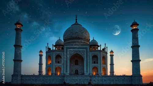 Night View of Taj Mahal