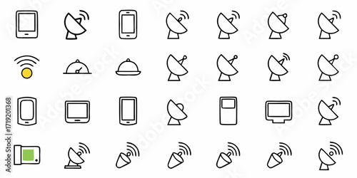 Simple Communication and Technology Icons