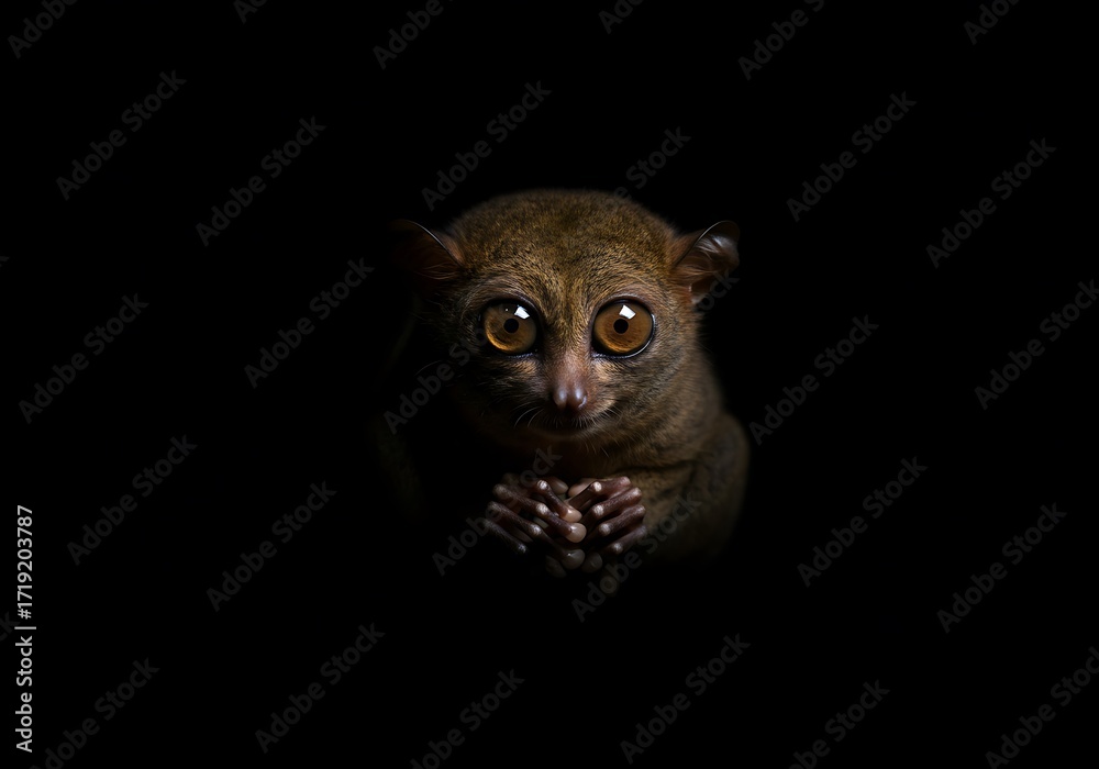 Obraz premium Closeup small animal dark background