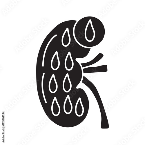 Diabetic Nephropathy glyph icon