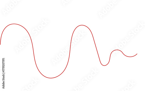 Red thread for needle isolated on white