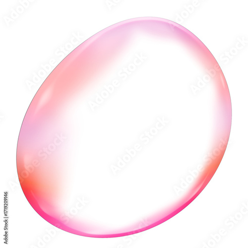 pink Iridescent Bubble blob transparent high quality closed-up	
