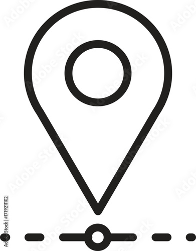 location, map, address icon. Location marker icon design minimalist outline style