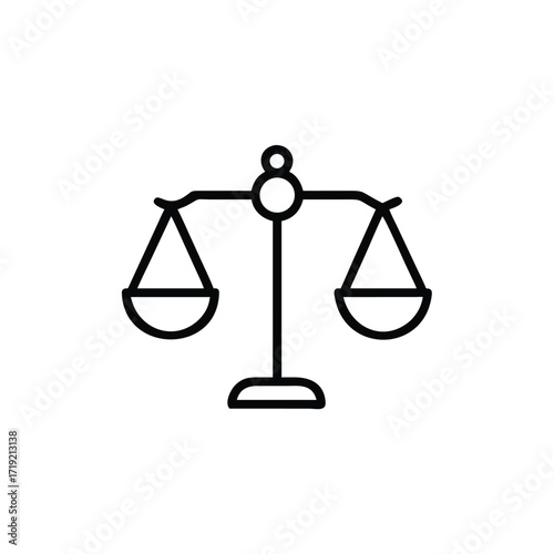 Justice Scale Icon, Law Symbol Icon, Fairness Icon, Legal Balance Icon, Court Judgment Icon