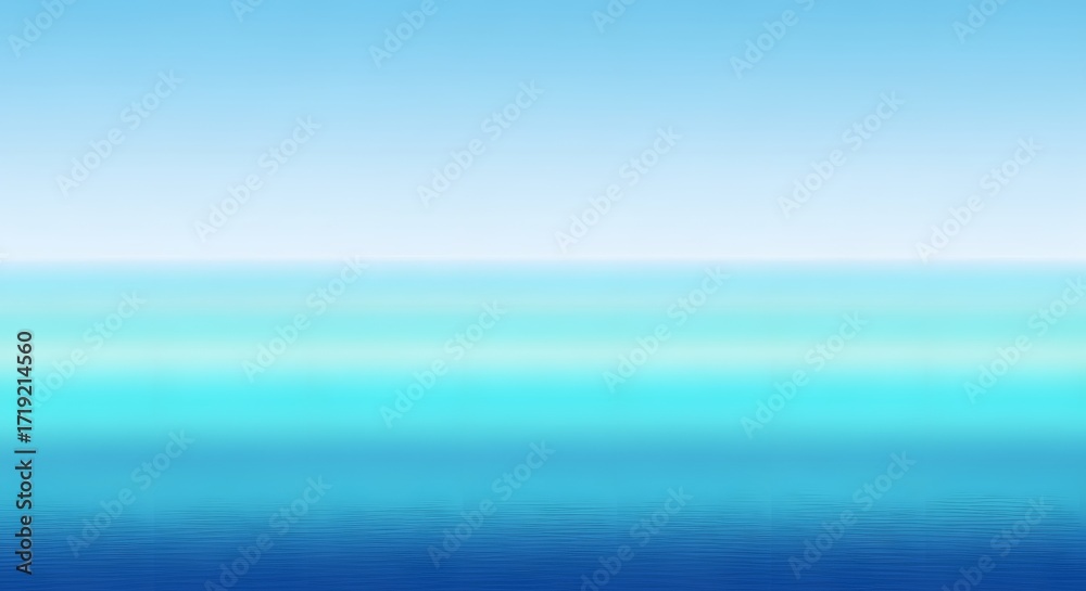 Obraz premium Serene gradient of blue and turquoise hues blending seamlessly, evoking calmness and tranquility