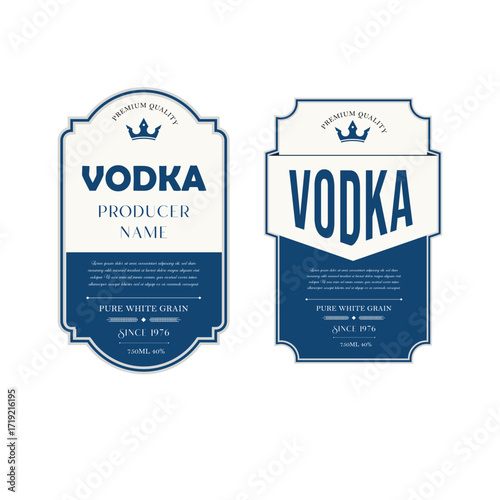 Vodka Label Designs Classic and Elegant Bottle Label Templates