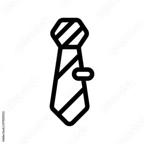 icon tie with style outline