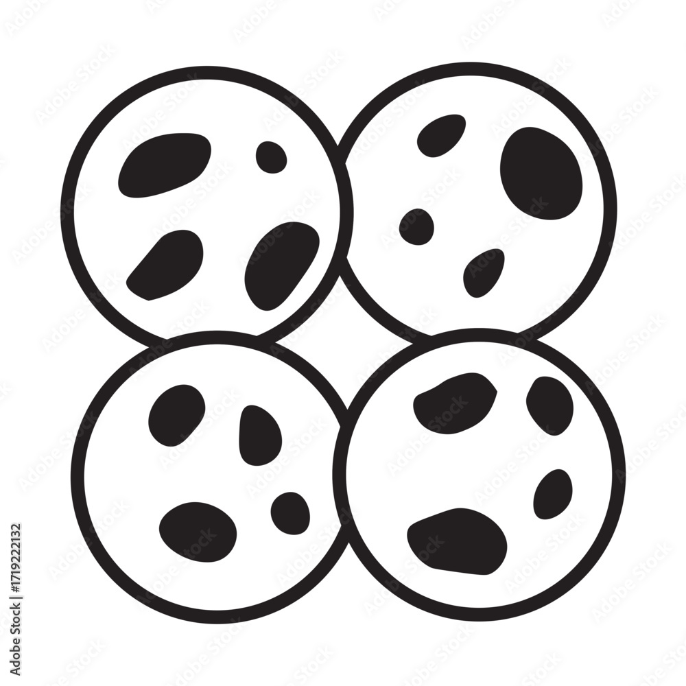 Fototapeta premium Tetracoccus Bacteria line icon