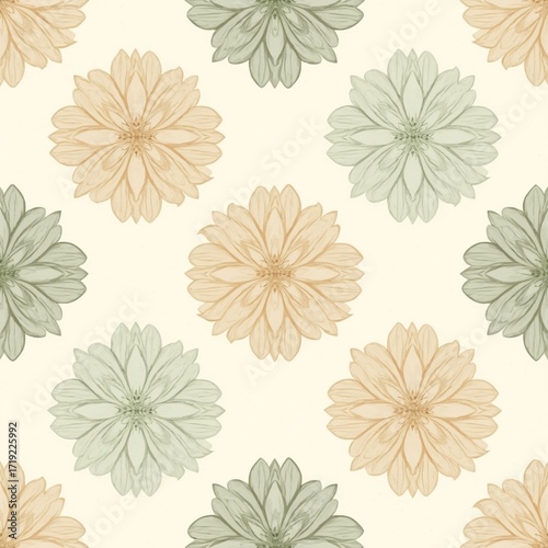 Minimalist Seamless Delicate Floral Pattern
