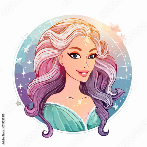 Celestial Beauty A Dreamlike Portrait of a Starry-Eyed Woman