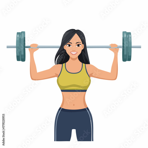 Fit Woman Lifting Weights Strength Training, Fitness, Workout, Exercise, Healthy Lifestyle