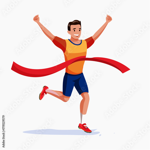 Triumphant Paralympian Celebrating Victory and Perseverance