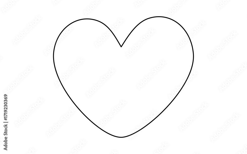 Fototapeta premium Bold Simple Hand Drawn Heart Icon Illustration