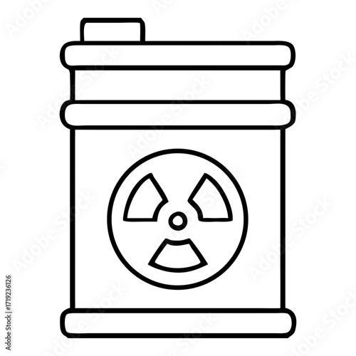 Radioactive Waste Barrel Hazard Symbol Warning Isolated Vector
