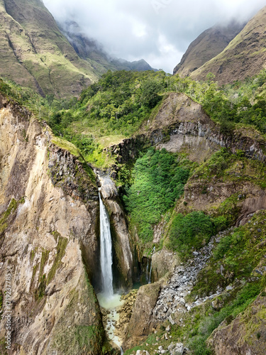 Indonesia mountains waterfalls terraces volcanoes