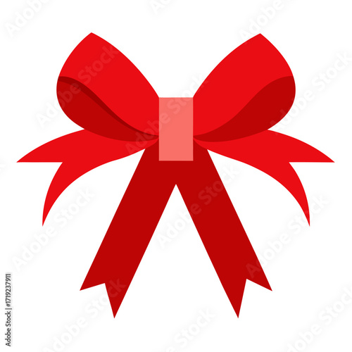 red bow isolated on white background