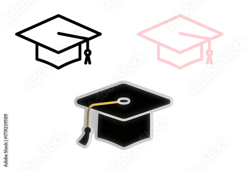 Graduation Cap Vector & Emoji Pack | Academic Education Icons
: graduation icon, education vector, academic cap, emoji design, student life, study icon, cap illustration
