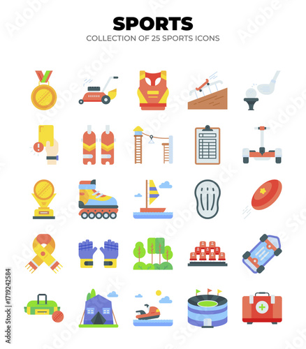 Collection of 25 Sports Icons. Ultimate Guide to Summer and Winter Sports