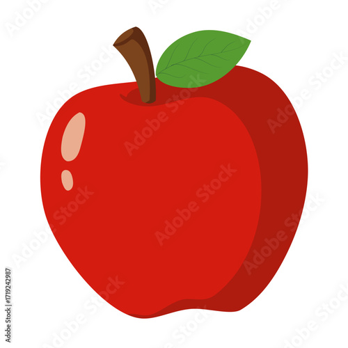 this is a vector image of an apple