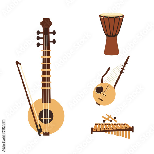 Collection of Diverse Musical Instruments for Music Creation.