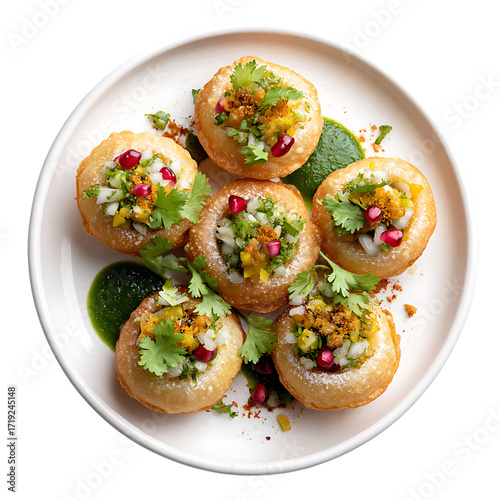 Pani Puri on a plate Spicy Burst Delight