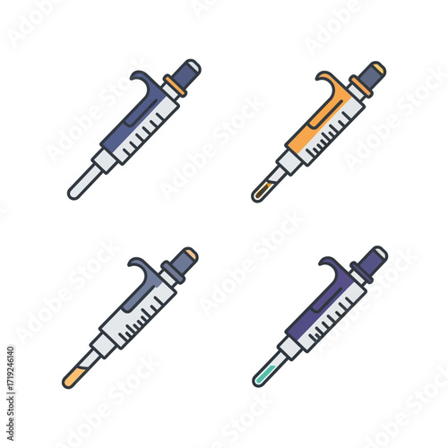 micropipette variations color coded illustration.