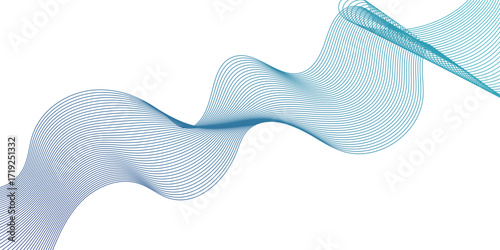 Energy abstract smooth blue frequency isolated element creative blend curve flow line technology modern white web banner vector beautiful waveform light music energy design.	