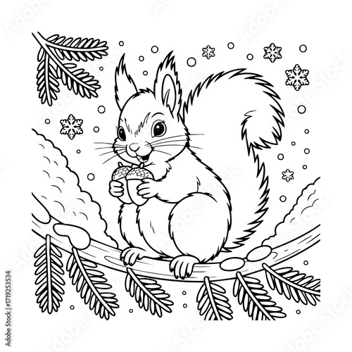 squirrel with acorn