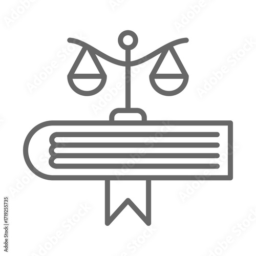 LegalScaleandBook icon design